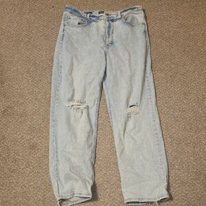 Wild Fable Light Blue Distressed Straight Leg Jeans